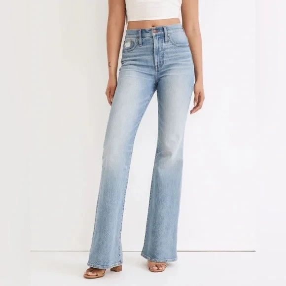 Madewell The Perfect Vintage Flare Jeans Women 26 Delavan Wash High Rise Stretch - Picture 1 of 16